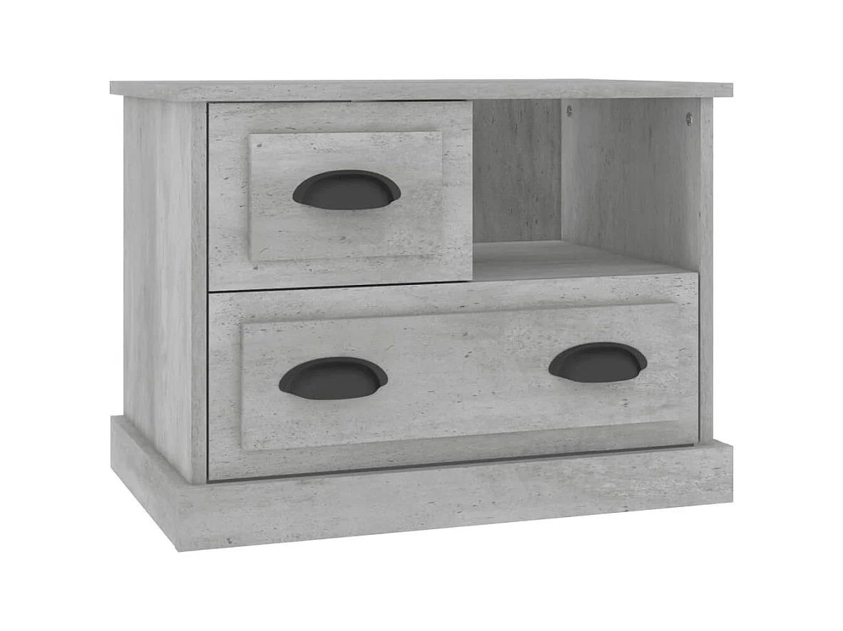 Telindra  Table de chevet gris béton 60x39x45 cm