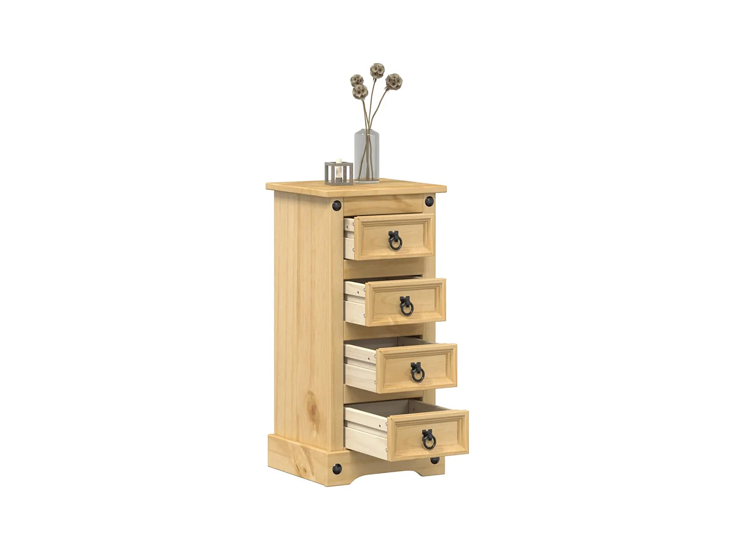 Garden Furniture -  Comodino Corona 35x32,5x74 cm in Legno Massello di Pino