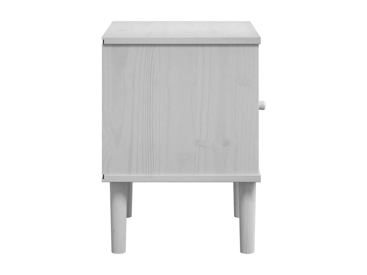 Mercedes Patricia  Table de chevet SENJA aspect de rotin blanc bois de pin massif
