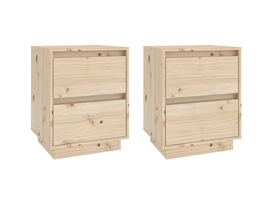 Maverick  Tables de chevet 2 pcs 40x35x50 cm Bois de pin solide
