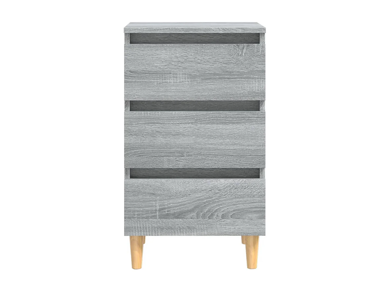 Kendallville  Table de chevet avec pieds en bois Sonoma gris 40x35x69 cm