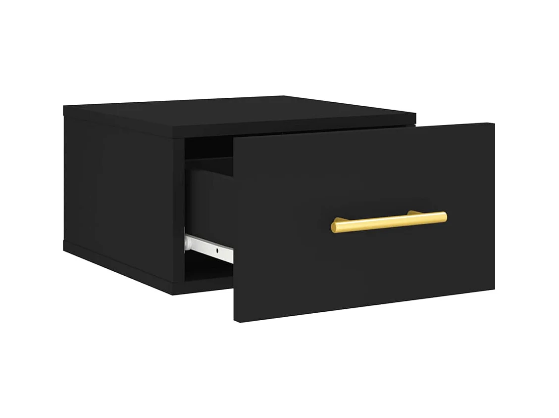 Nylo  Table de chevet murale noir 35x35x20 cm