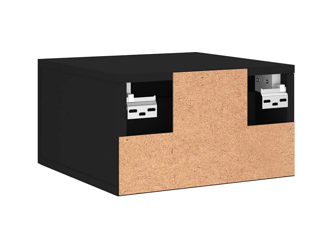 Nylo  Table de chevet murale noir 35x35x20 cm