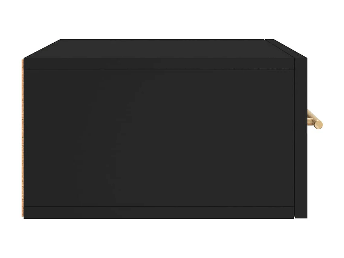 Nylo  Comodino a Muro Nero 35x35x20 cm