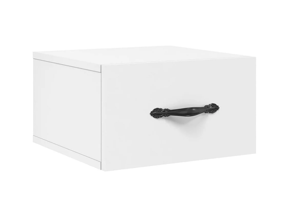 Carbon Hill  Table de chevet murale blanc 35x35x20 cm