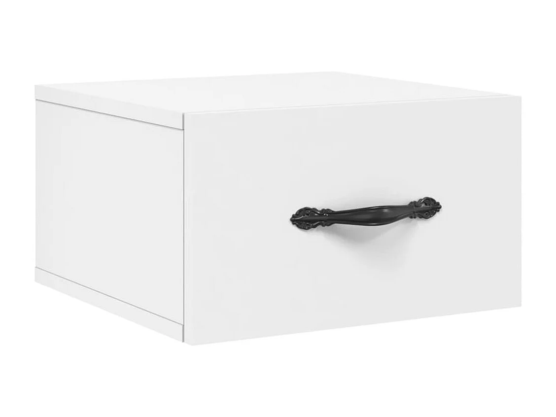 Carbon Hill  Table de chevet murale blanc 35x35x20 cm