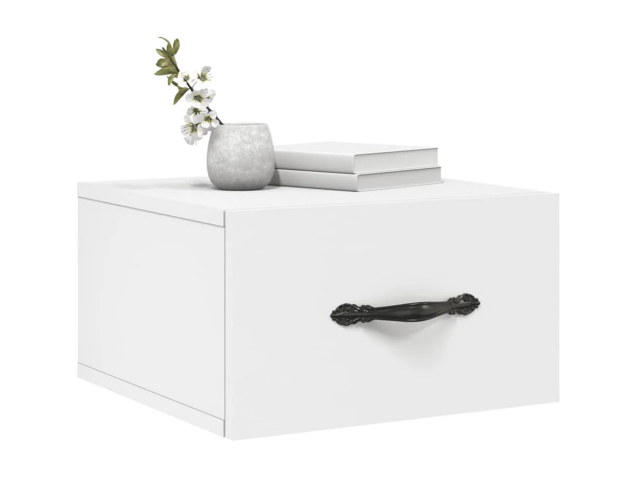 Carbon Hill  Table de chevet murale blanc 35x35x20 cm