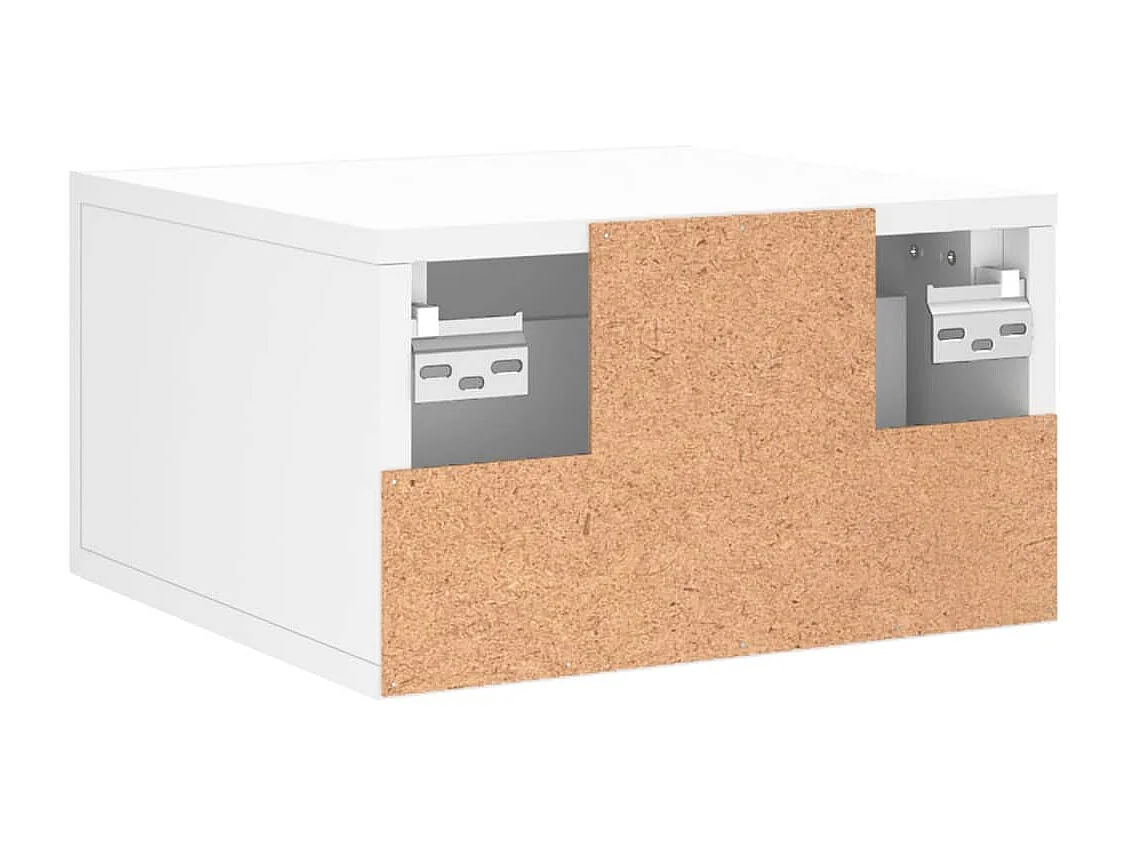 Carbon Hill  Table de chevet murale blanc 35x35x20 cm