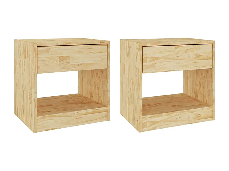 Malrik  Nachtkastjes 2 st 50x34x50 cm massief grenenhout