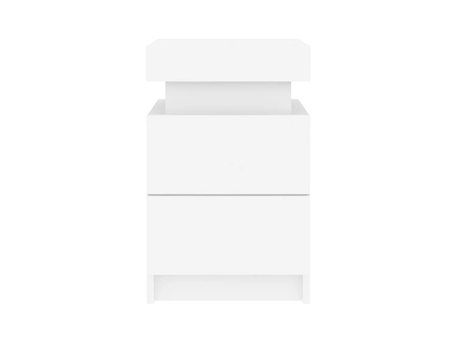 Barry John  Tables de chevet avec lumières LED 2 pcs blanc 35x39x55 cm