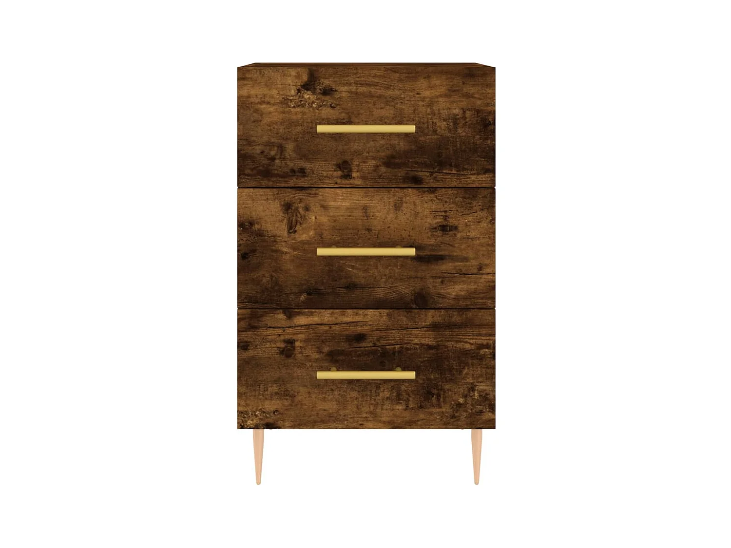 Sophie-Pauline  Table de chevet chêne fumé 40x40x66 cm bois d'ingénierie