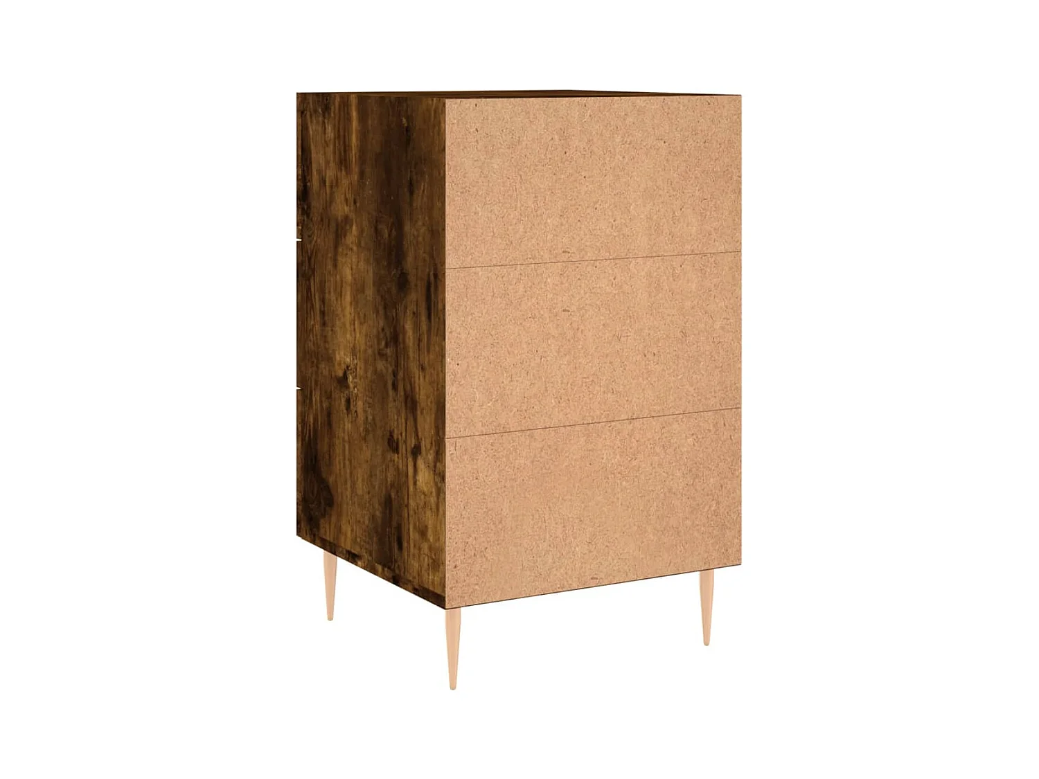 Sophie-Pauline  Table de chevet chêne fumé 40x40x66 cm bois d'ingénierie