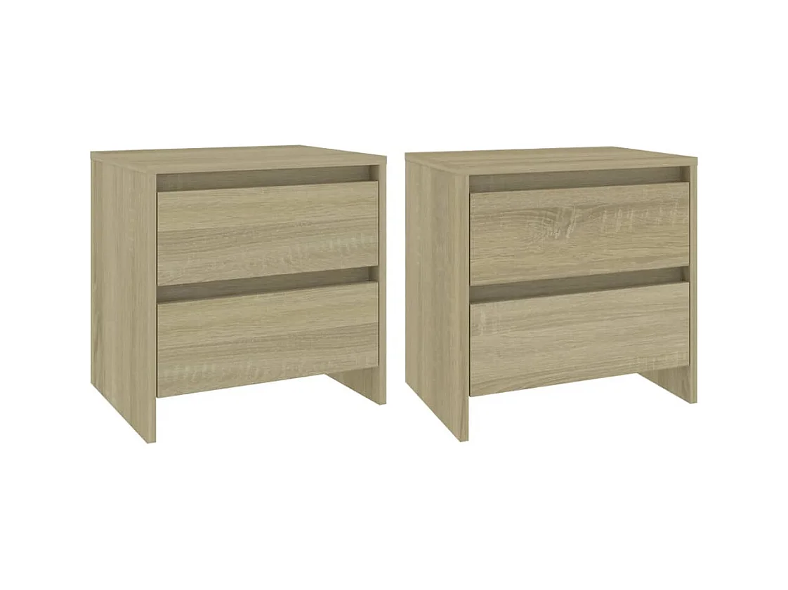 Robert  Tables de chevet 2 pcs chêne sonoma bois d'ingénierie