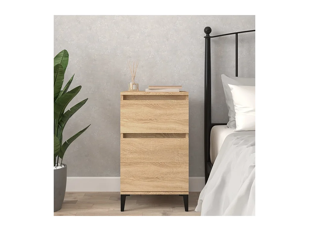 Amite  Table de chevet chêne sonoma 40x35x70 cm