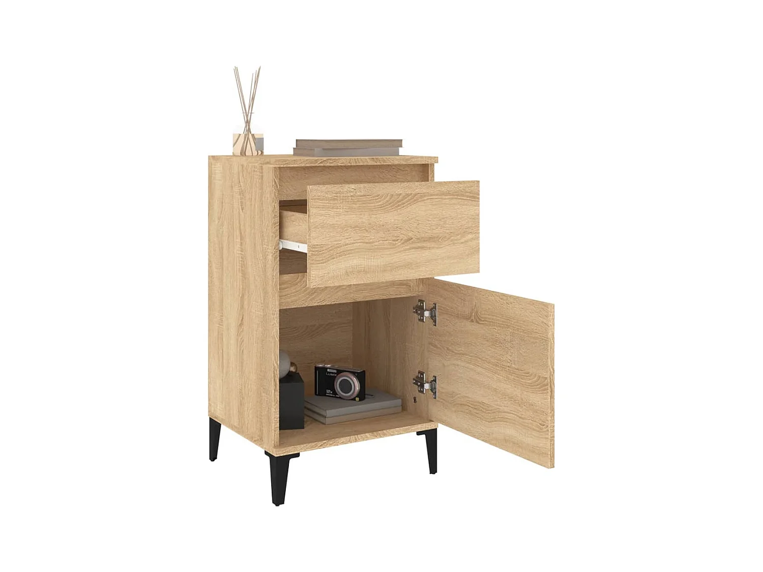 Amite  Table de chevet chêne sonoma 40x35x70 cm