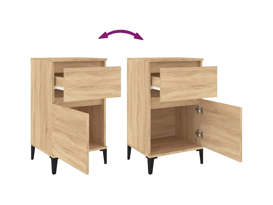 Amite  Table de chevet chêne sonoma 40x35x70 cm