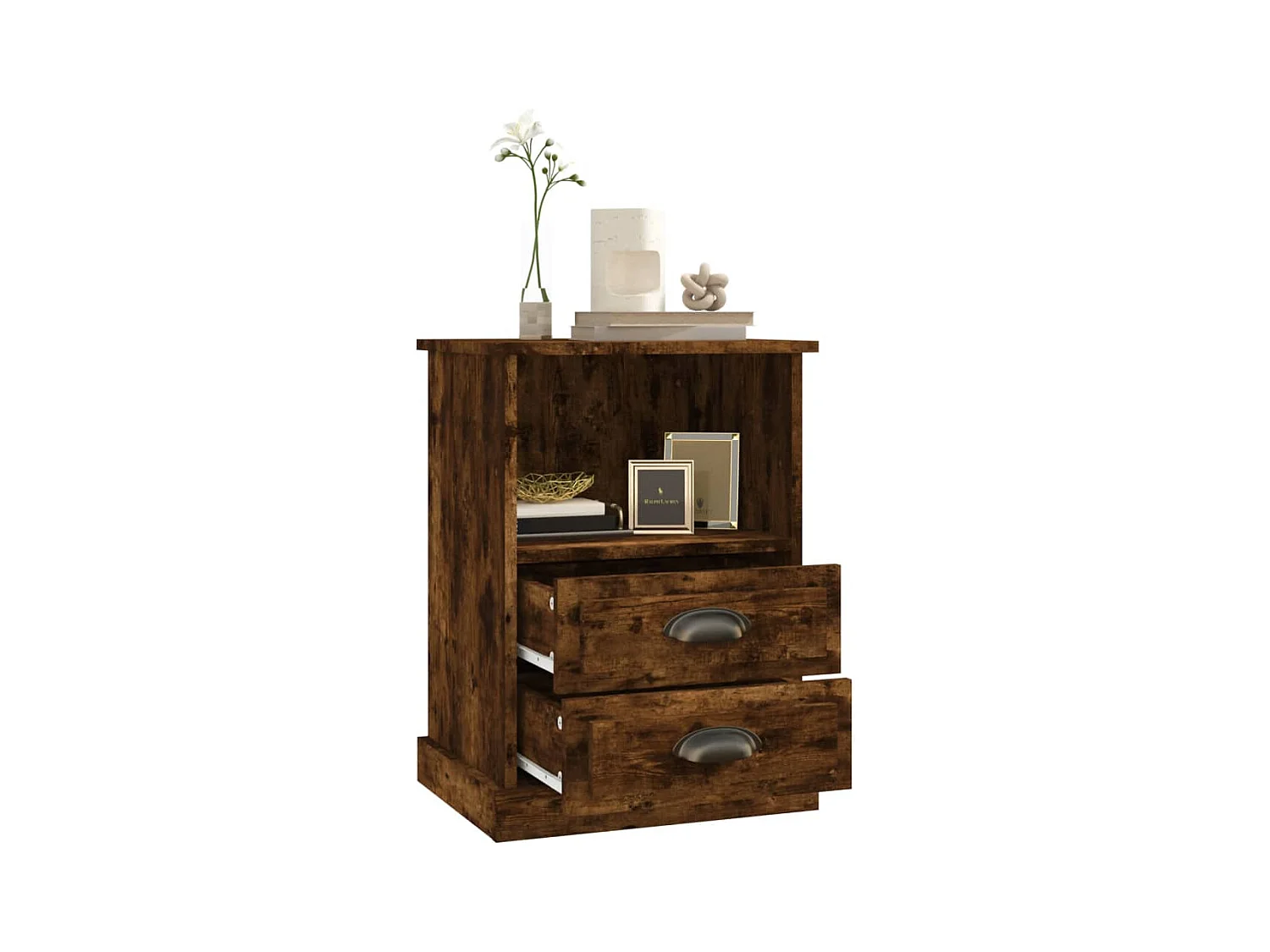 Karly  Tables de chevet 2 pcs chêne fumé 43x36x60 cm