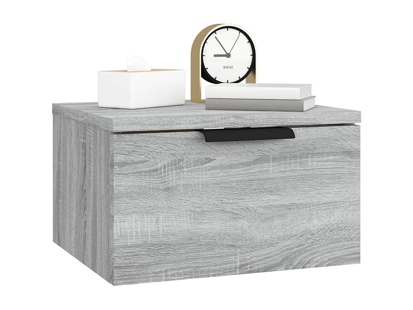 Steve James  Table de chevet murale Sonoma gris 34x30x20 cm