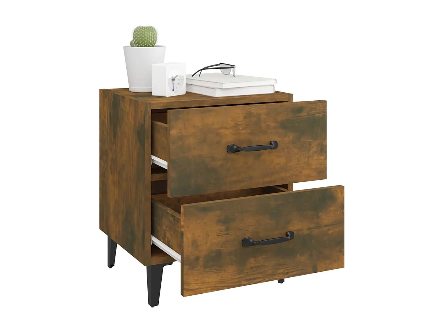 Higginsville  Tables de chevet 2 pcs Chêne fumé 40x35x47,5 cm