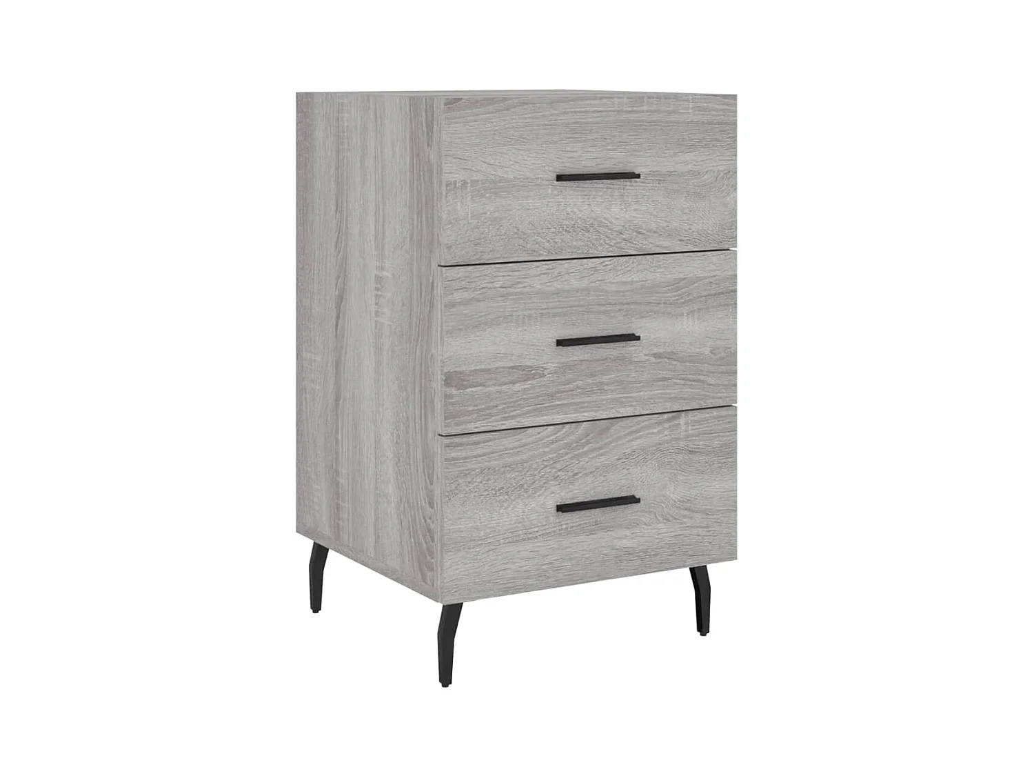 Hansa  Table de chevet sonoma gris 40x40x66 cm bois d'ingénierie