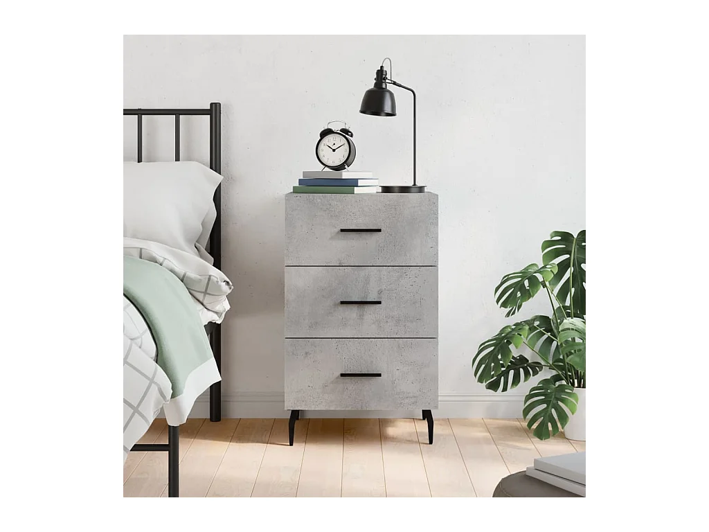 Hansa  Table de chevet sonoma gris 40x40x66 cm bois d'ingénierie