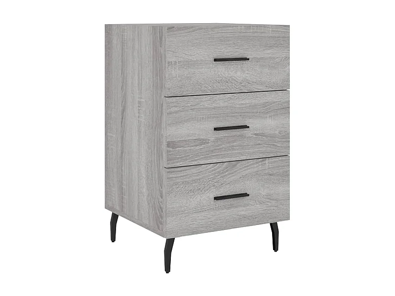 Hansa  Mesita de noche madera de ingeniería gris Sonoma 40x40x66 cm