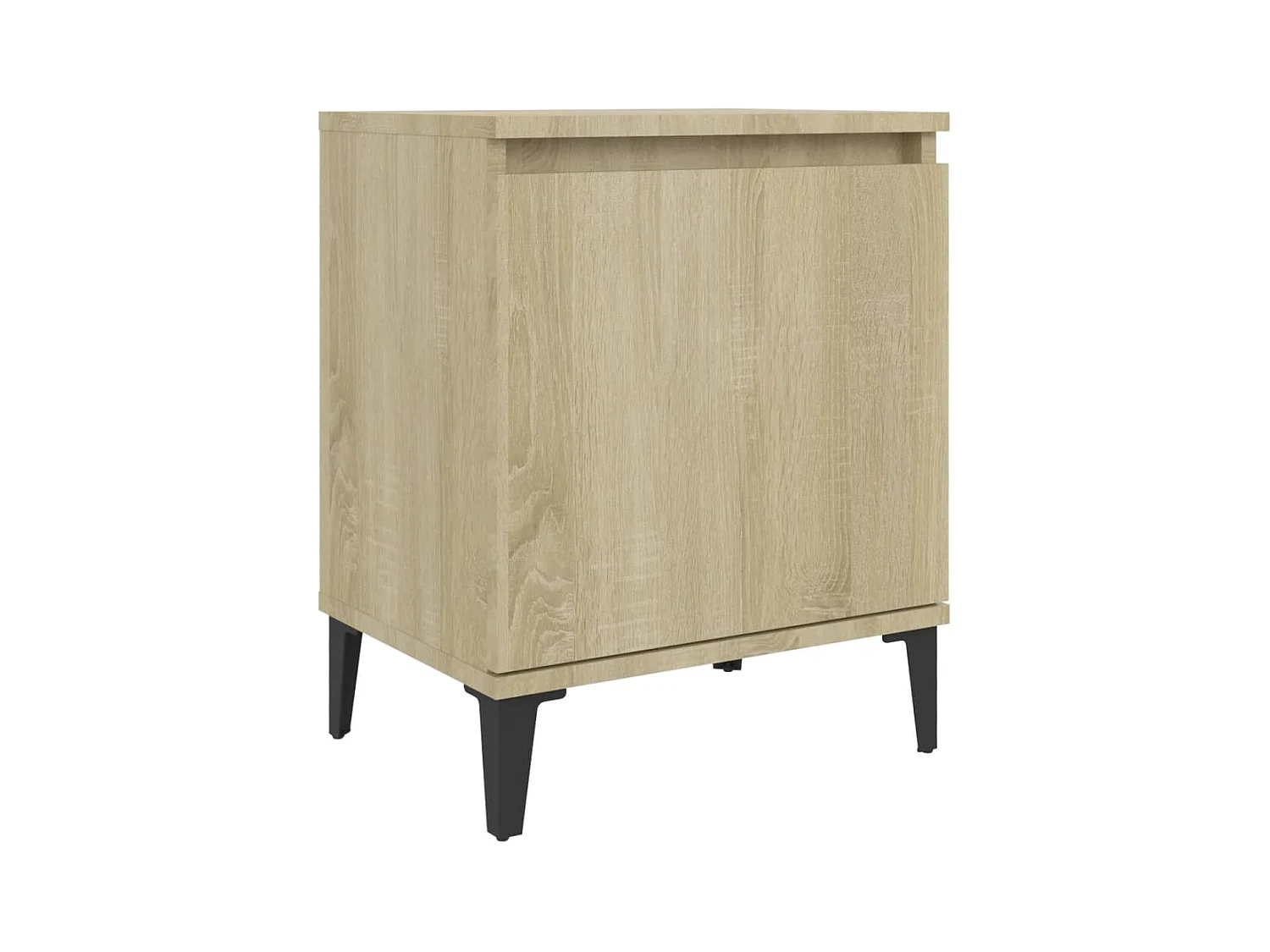 Council Bluffs  Table de chevet avec pieds en métal chêne sonoma 40x30x50 cm