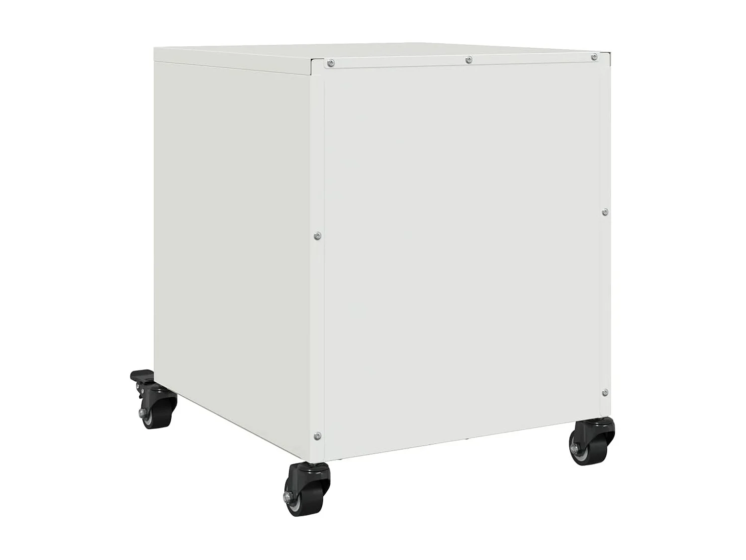 Roanoke  Tables de chevet 2 pcs blanc 36x39x43,5 cm acier