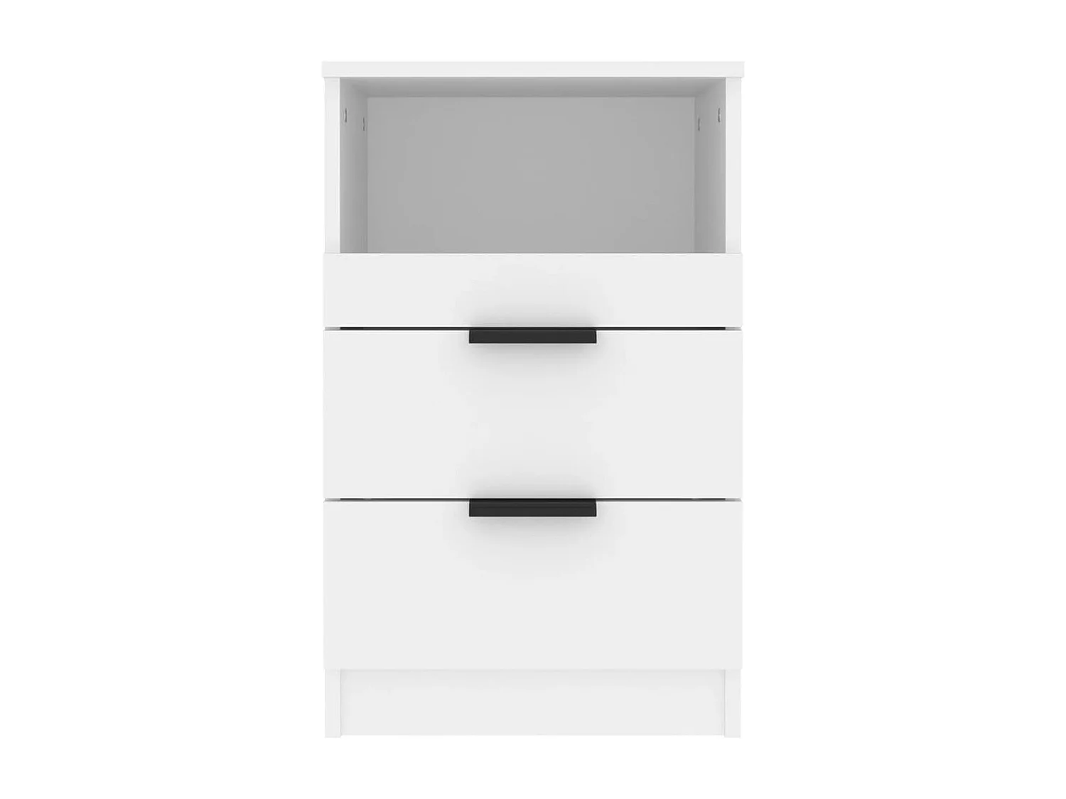 Damien  Tables de chevet 2 pcs Blanc Bois d'ingénierie