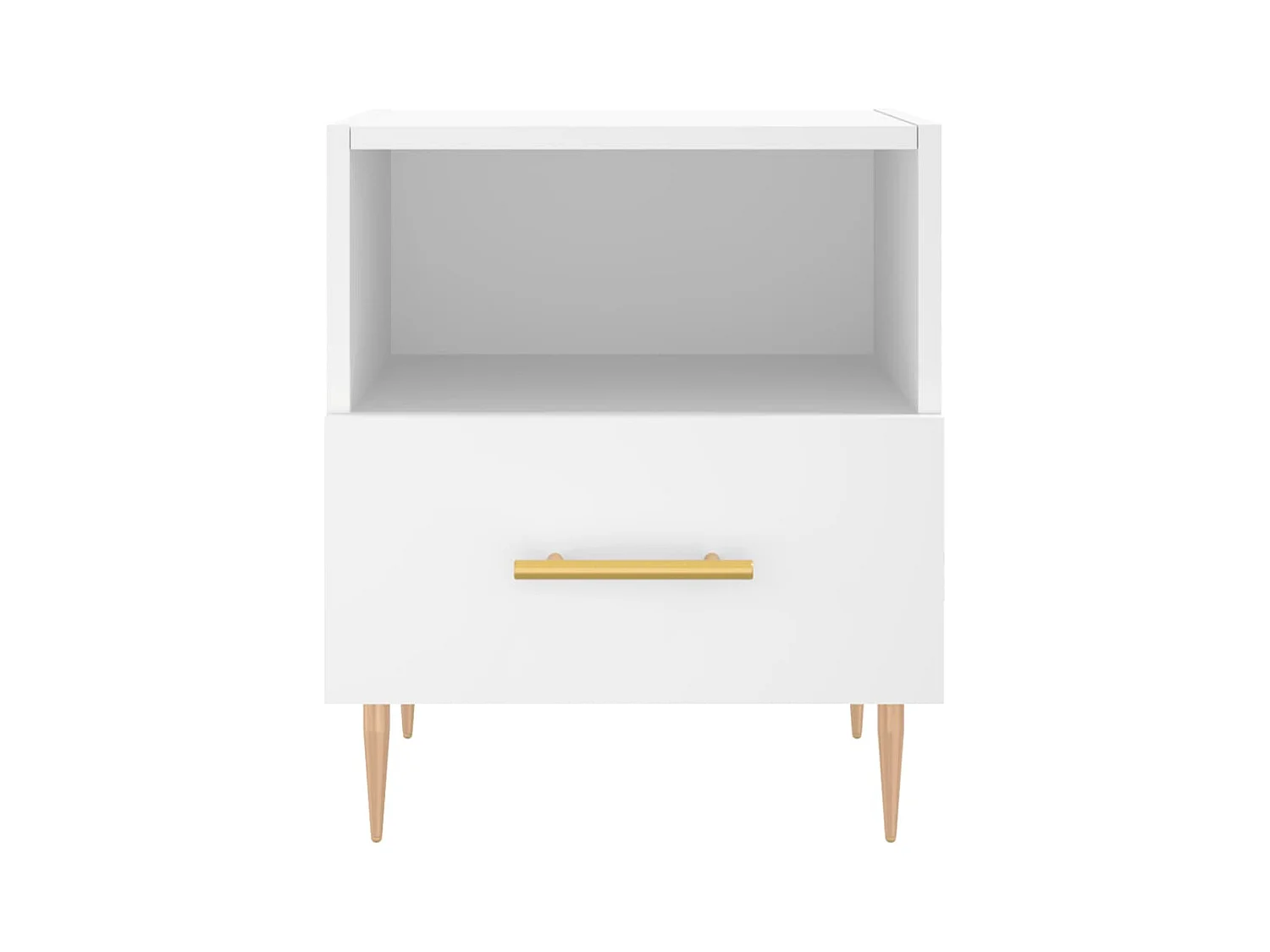 Marindor  Tables de chevet 2 pcs blanc 40x35x47,5 cm bois d’ingénierie