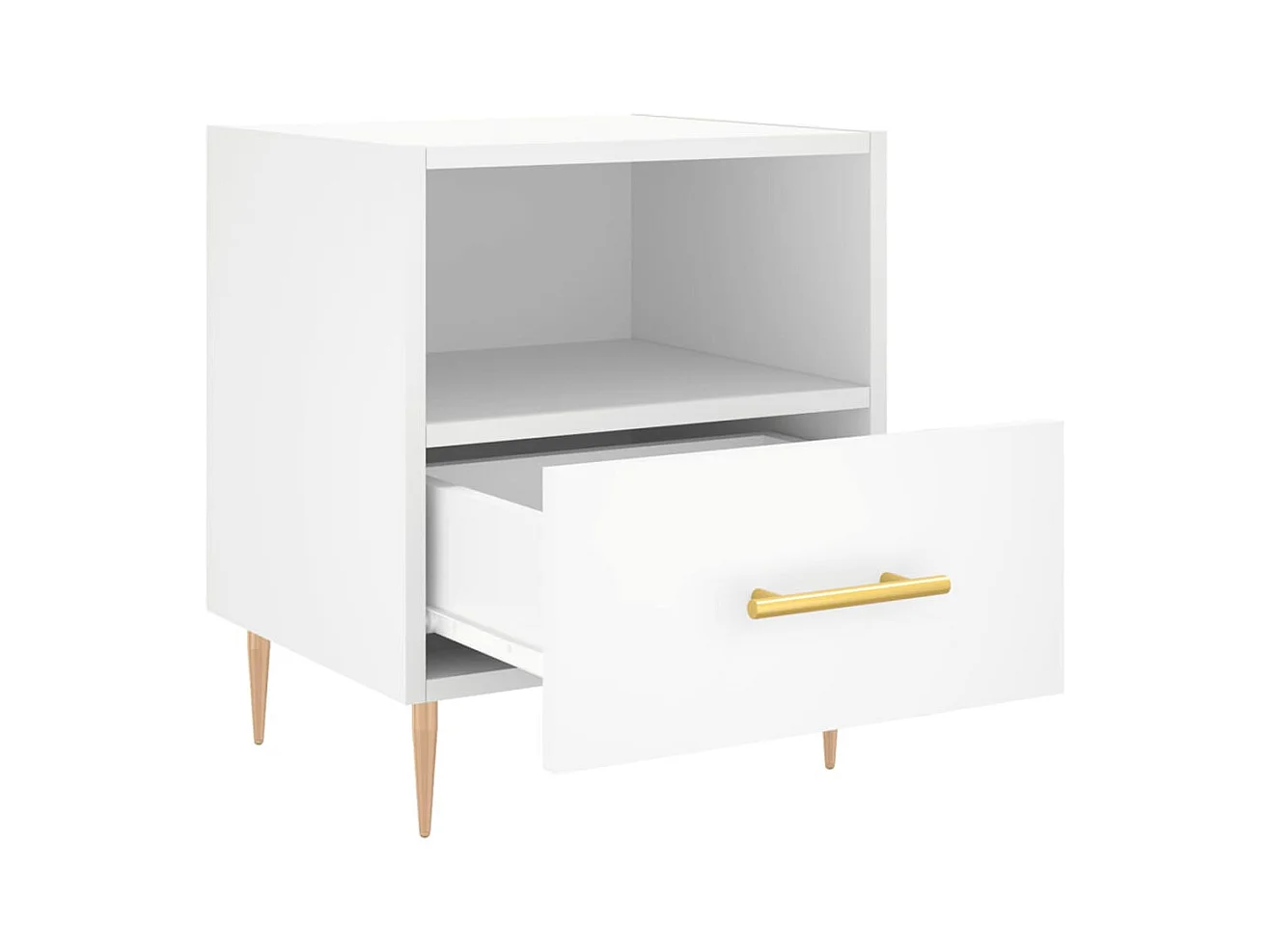 Marindor  Tables de chevet 2 pcs blanc 40x35x47,5 cm bois d’ingénierie