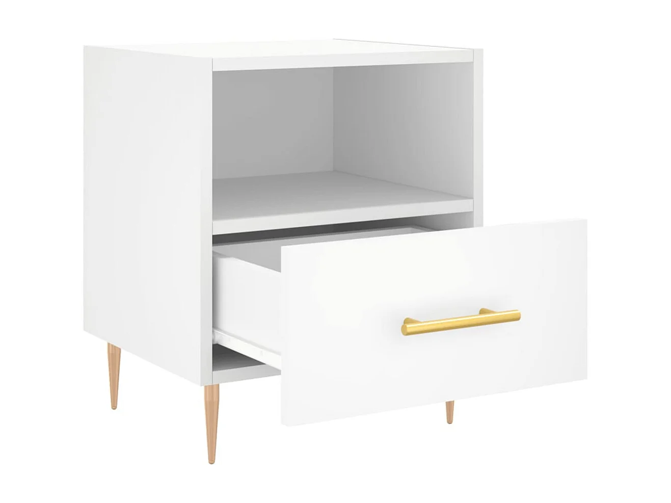 Marindor  Tables de chevet 2 pcs blanc 40x35x47,5 cm bois d’ingénierie