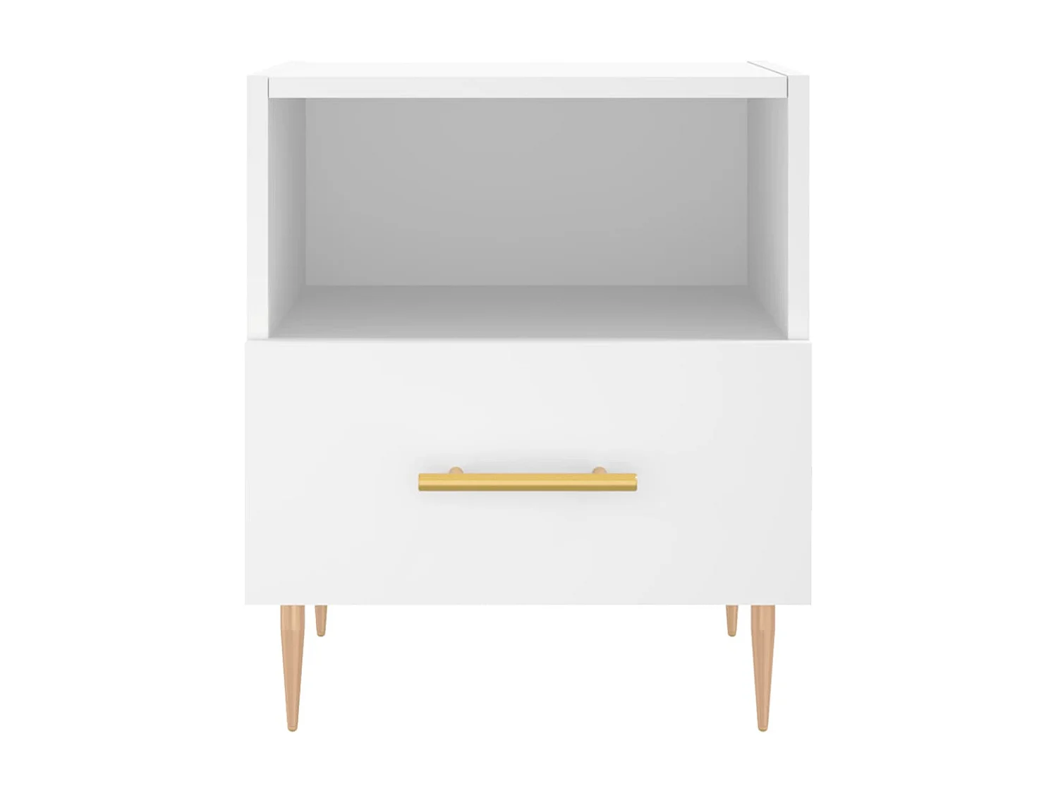 Marindor  Mesitas de noche 2 uds madera ingeniería blanco 40x35x47,5 cm