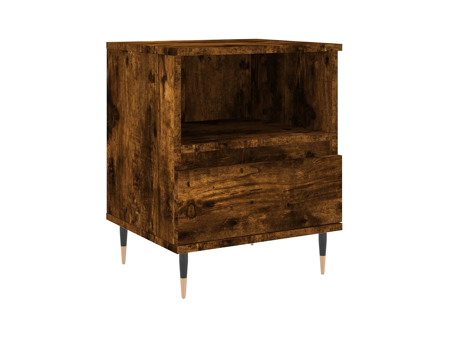 Blandon  Table de chevet chêne fumé 40x35x50 cm bois d’ingénierie