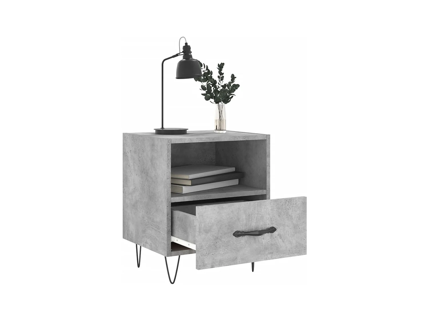 Joshua Tree  Tables de chevet 2pcs gris béton 40x35x47,5cm bois d’ingénierie