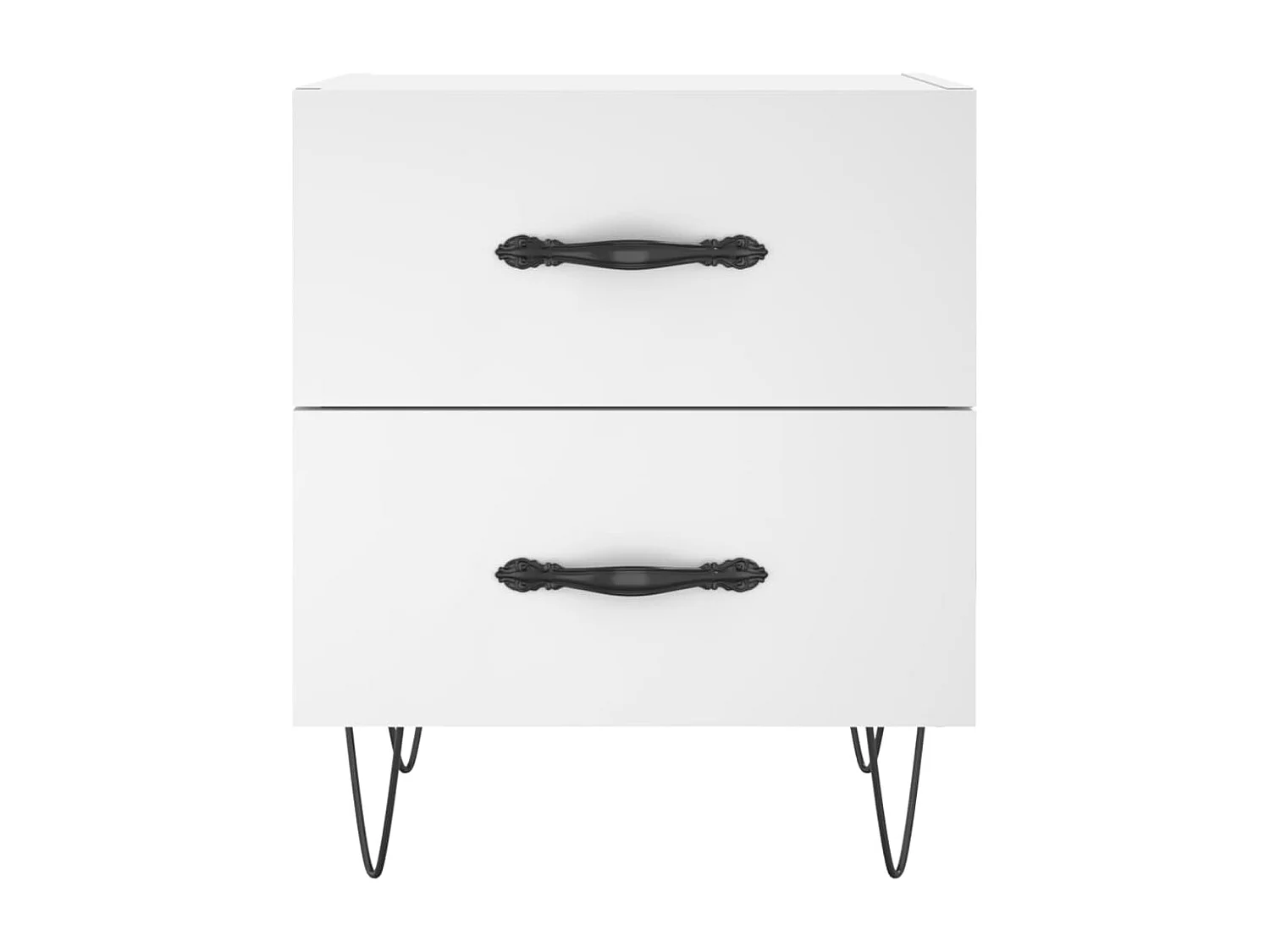 Alameda  Tables de chevet 2 pcs blanc 40x35x47,5 cm bois d’ingénierie