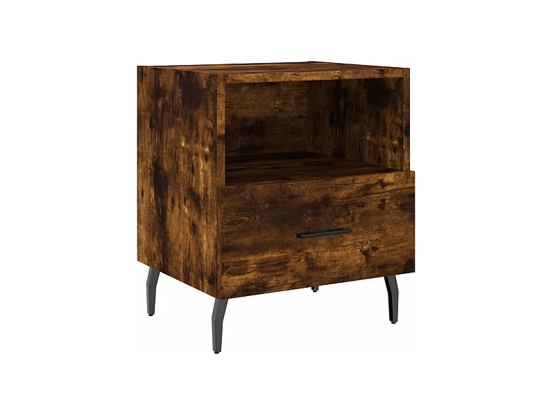 Conflans-Sainte-Honorine  Table de chevet chêne fumé 40x35x47,5 cm bois d’ingénierie