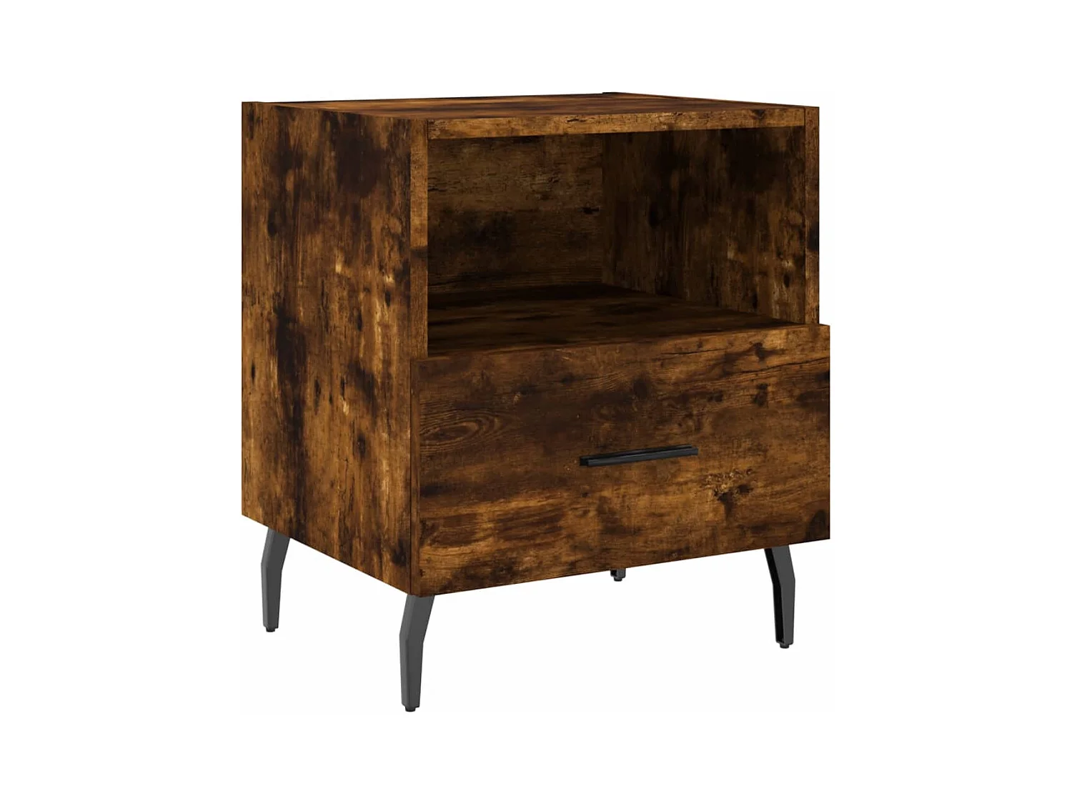 Conflans-Sainte-Honorine  Table de chevet chêne fumé 40x35x47,5 cm bois d’ingénierie