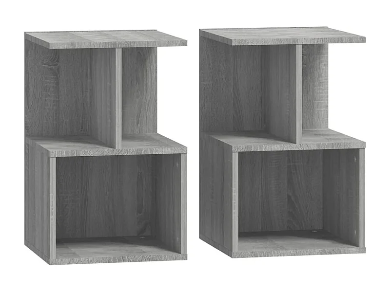 Pam  Tables de chevet 2 pcs Sonoma gris 35x35x55 cm Bois ingénierie