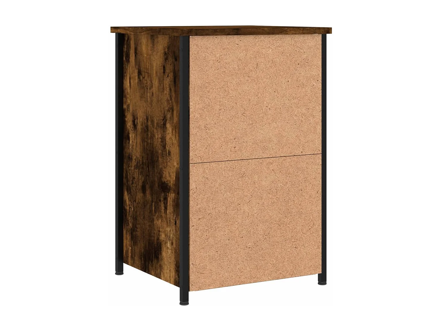 Elorin  Table de chevet chêne fumé 40x36x60 cm bois d'ingénierie