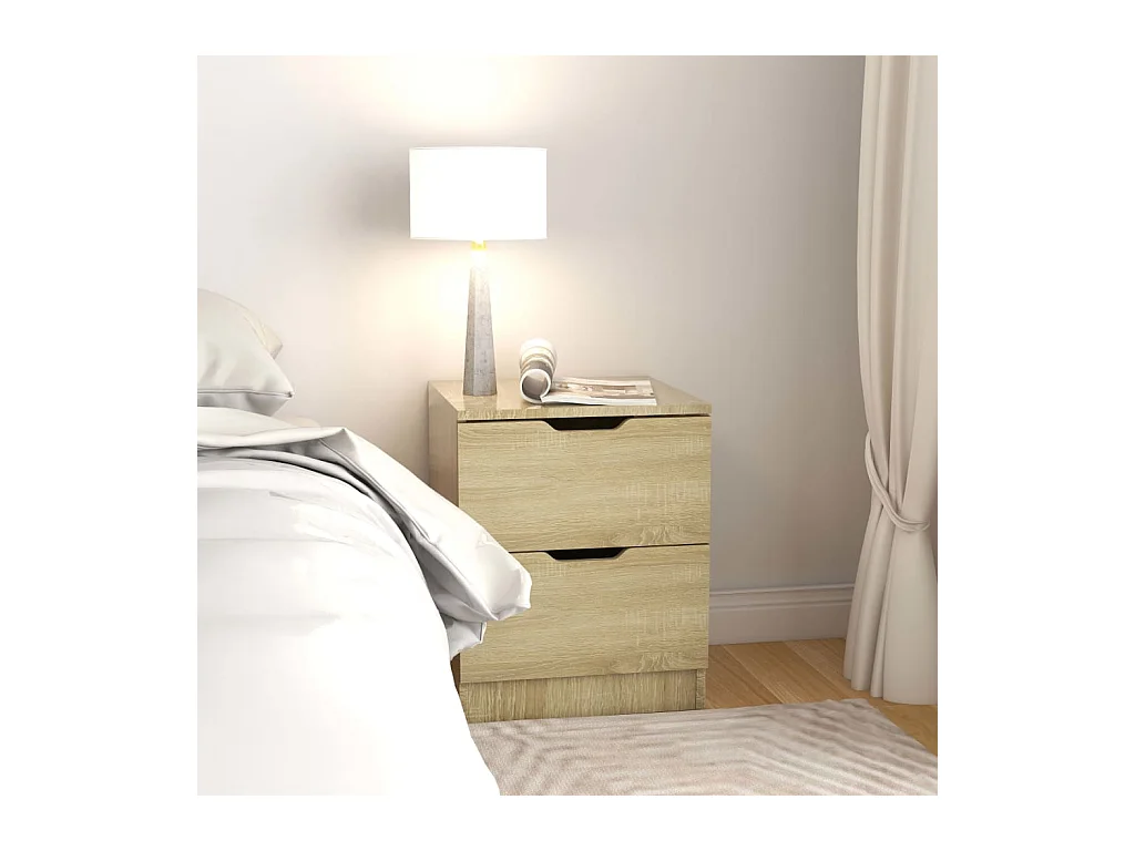 Jenae  Table de chevet chêne sonoma 40x40x50 cm bois d’ingénierie