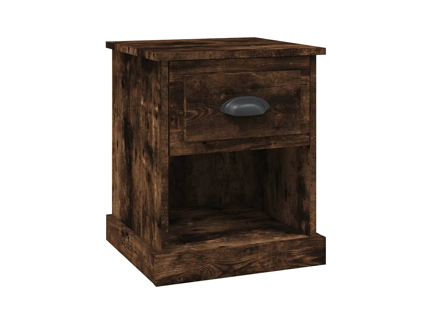 Cicero  Table de chevet chêne fumé 39x39x47,5 cm bois d'ingénierie
