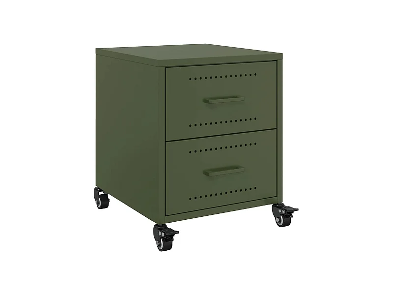 Roanoke  Nachttisch Olivgrün 36x39x43,5 cm Stahl