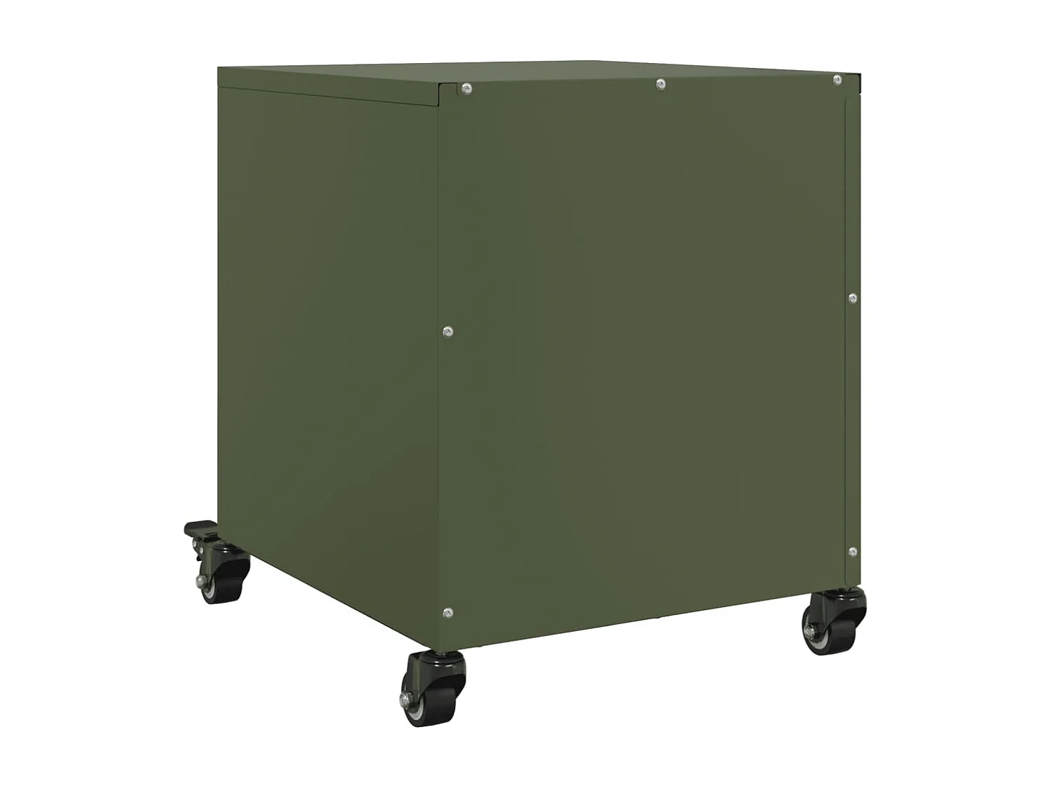 Roanoke  Comodino Verde Oliva 36x39x43,5 cm in Acciaio