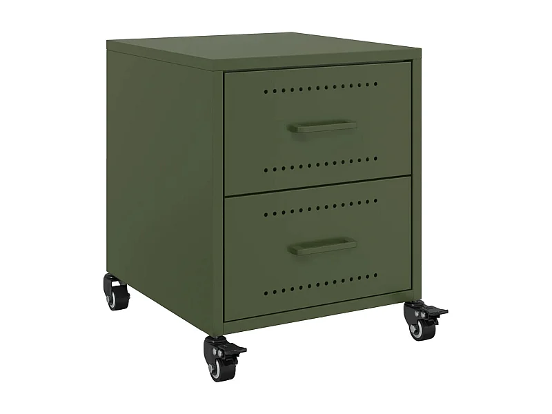 Roanoke  Nachttisch Olivgrün 36x39x43,5 cm Stahl