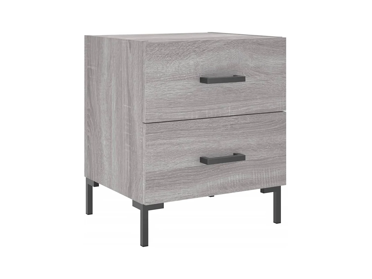 Myrion  Table de chevet sonoma gris 40x35x47,5 cm bois d’ingénierie