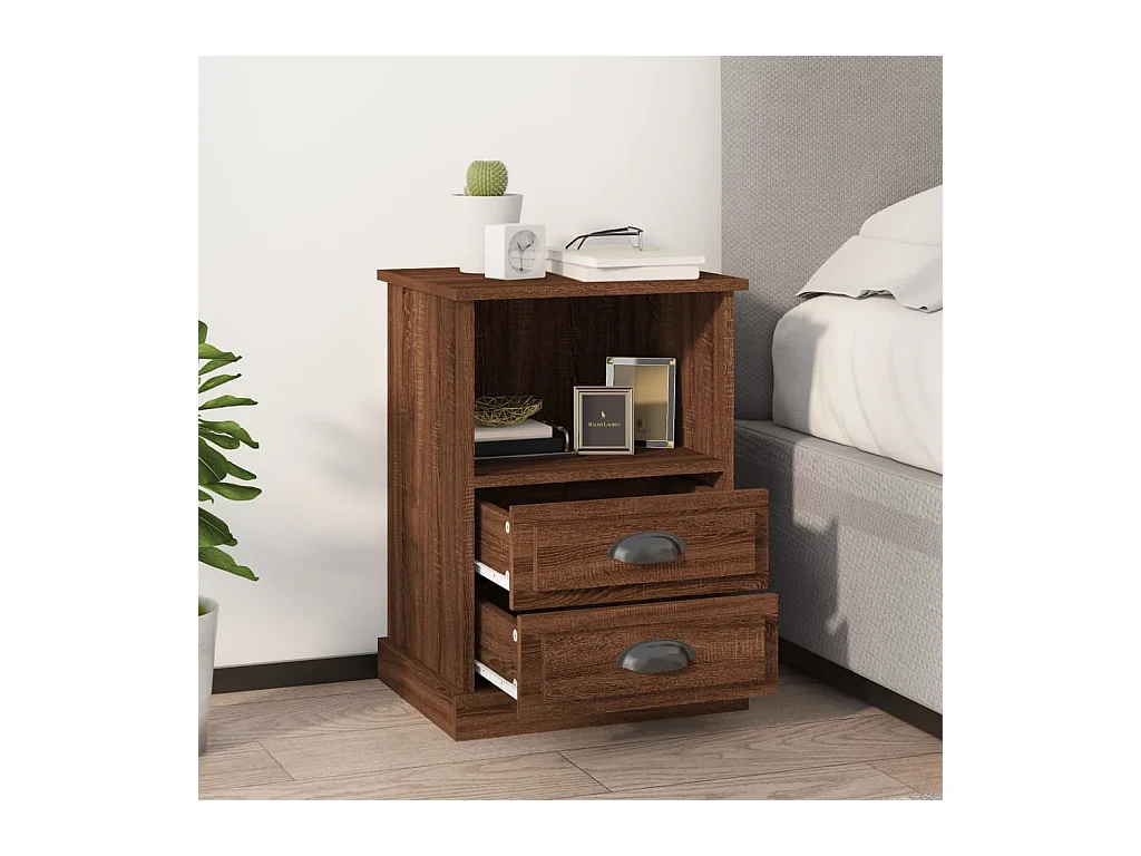 Karly  Comodini 2pz Rovere Marrone 43x36x60 cm