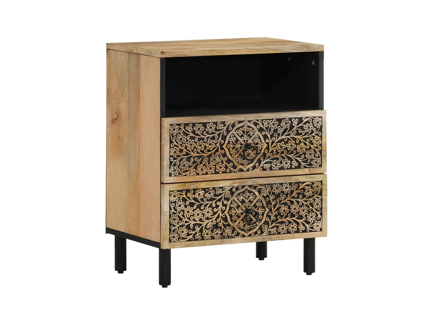 Garden Furniture -  Table de chevet 50x33x60 cm bois de manguier massif