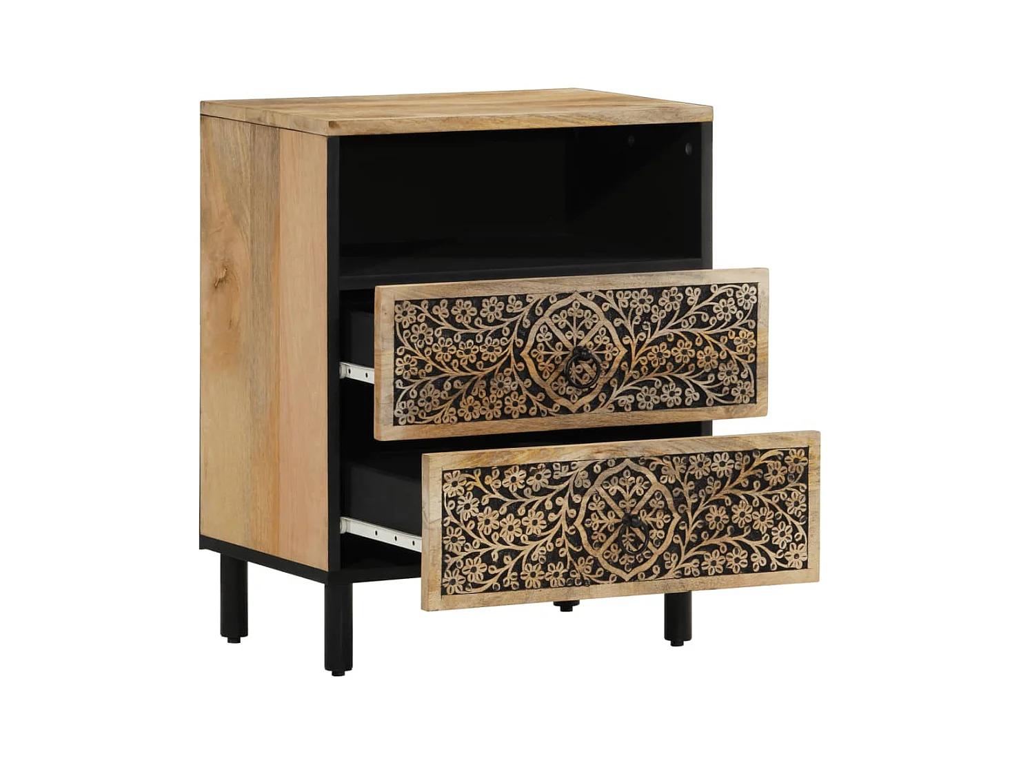 Garden Furniture -  Table de chevet 50x33x60 cm bois de manguier massif