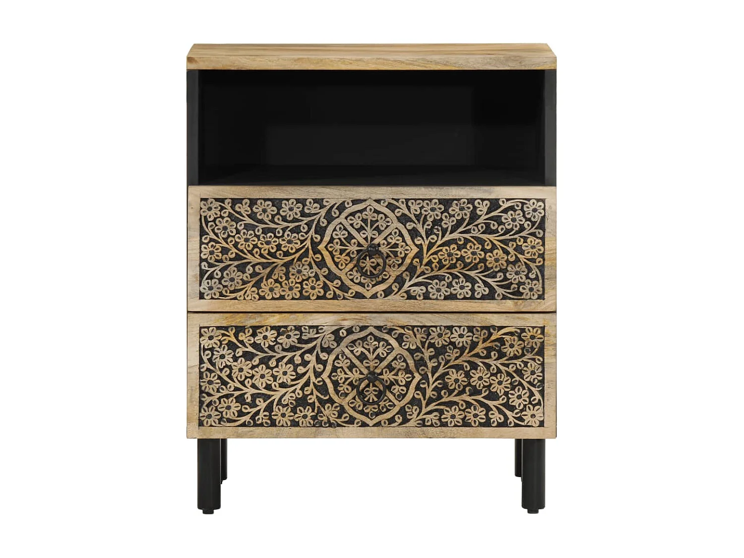 Garden Furniture -  Table de chevet 50x33x60 cm bois de manguier massif